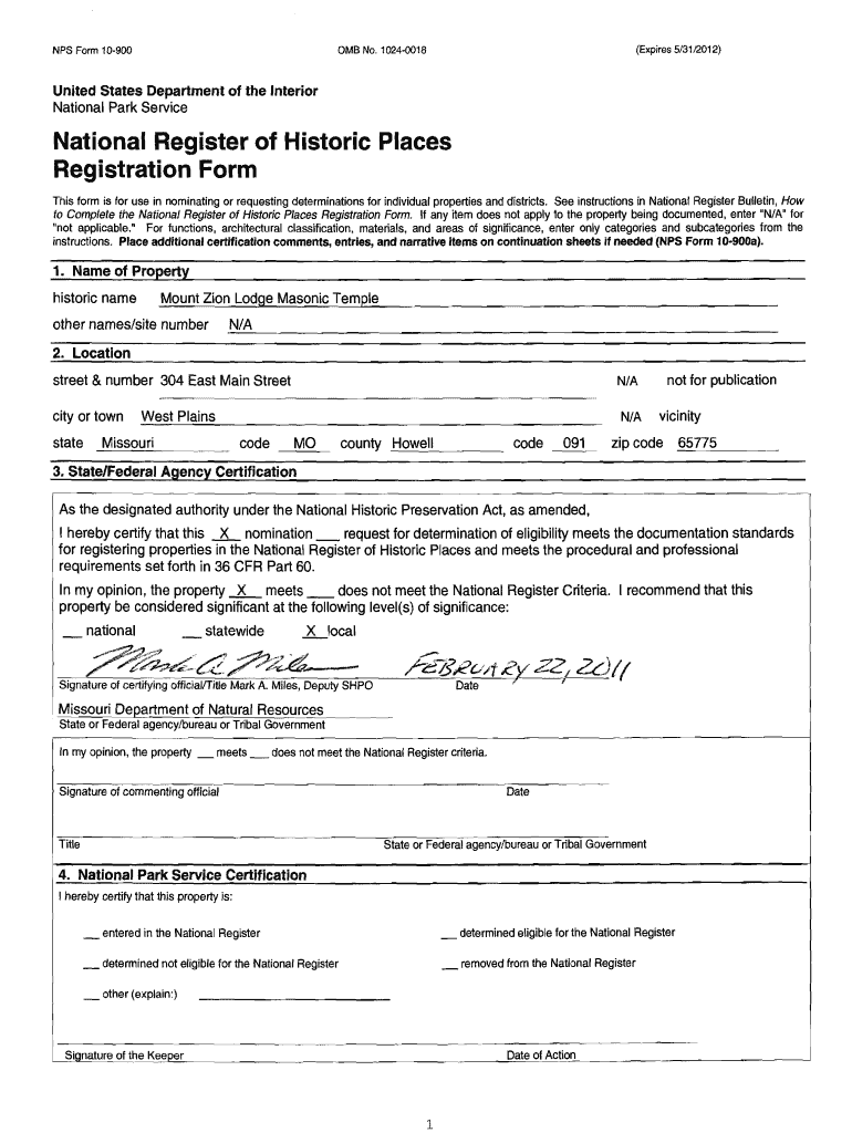 If Any Item Does Not Apply to the Property Being Documented, Enter &amp;quot Dnr Mo  Form