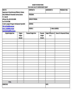 Dss Budget Sheet  Form