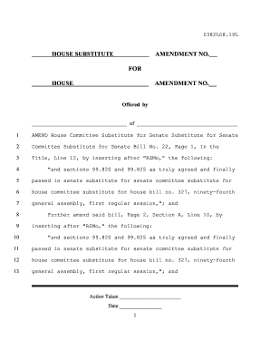 HOUSE SUBSTITUTE AMENDMENT NO for HOUSE House Mo  Form