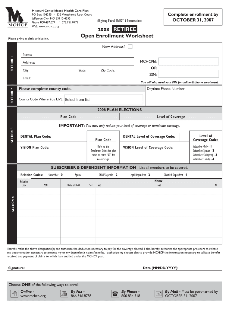 Hwy MoDOT Conservation Retiree Indd Voluntary Insurance Application Portability Modot Mo  Form