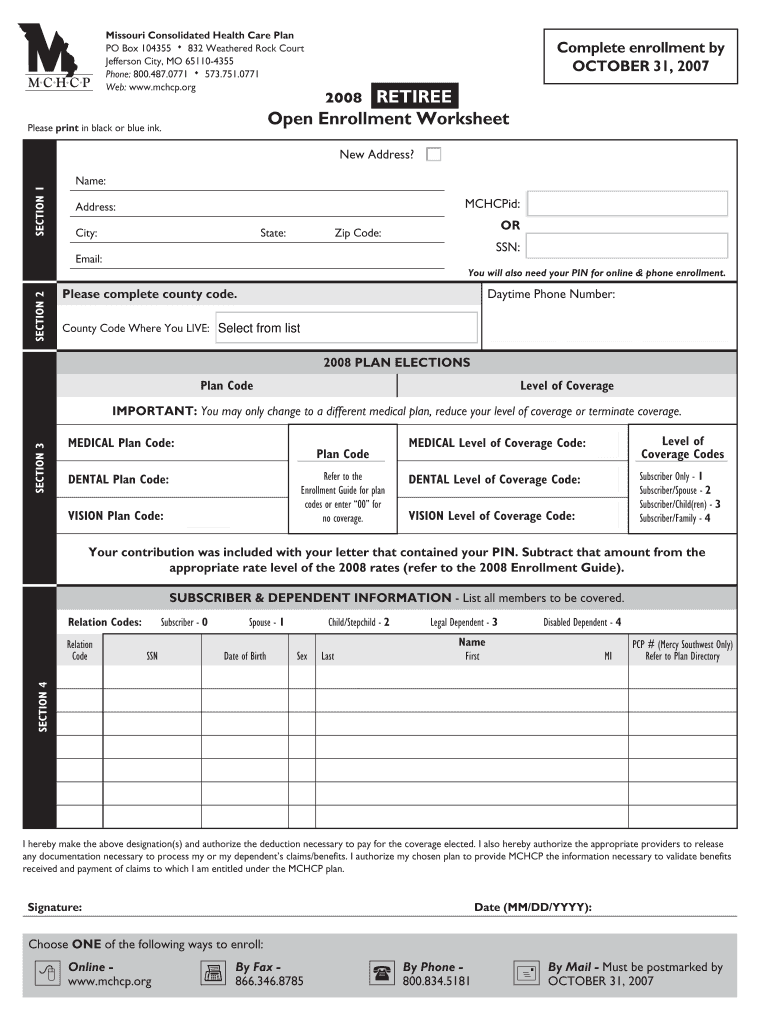 Retiree Indd Voluntary Insurance Application Portability Modot Mo  Form