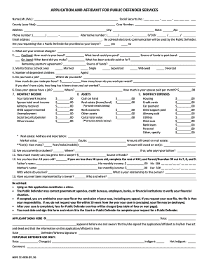 Public Defender Request Form