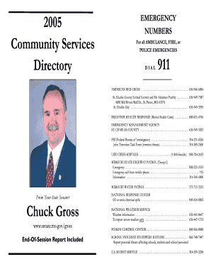 Community Services Directory Missouri State Senate Senate Mo  Form