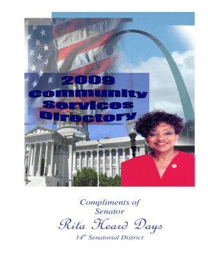 Days CSD 061909 Indd Missouri State Senate Missouri Senate Mo  Form