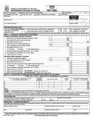  Mo 1065 Instructions 2005