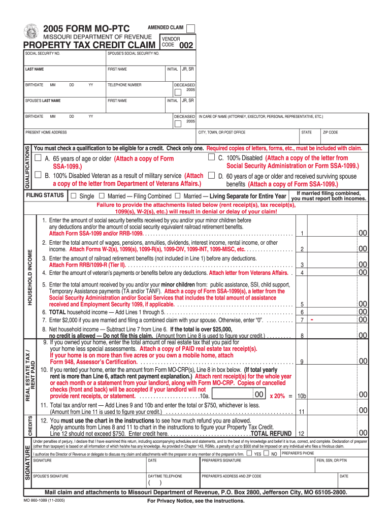 Mo Ptc Fillable Form