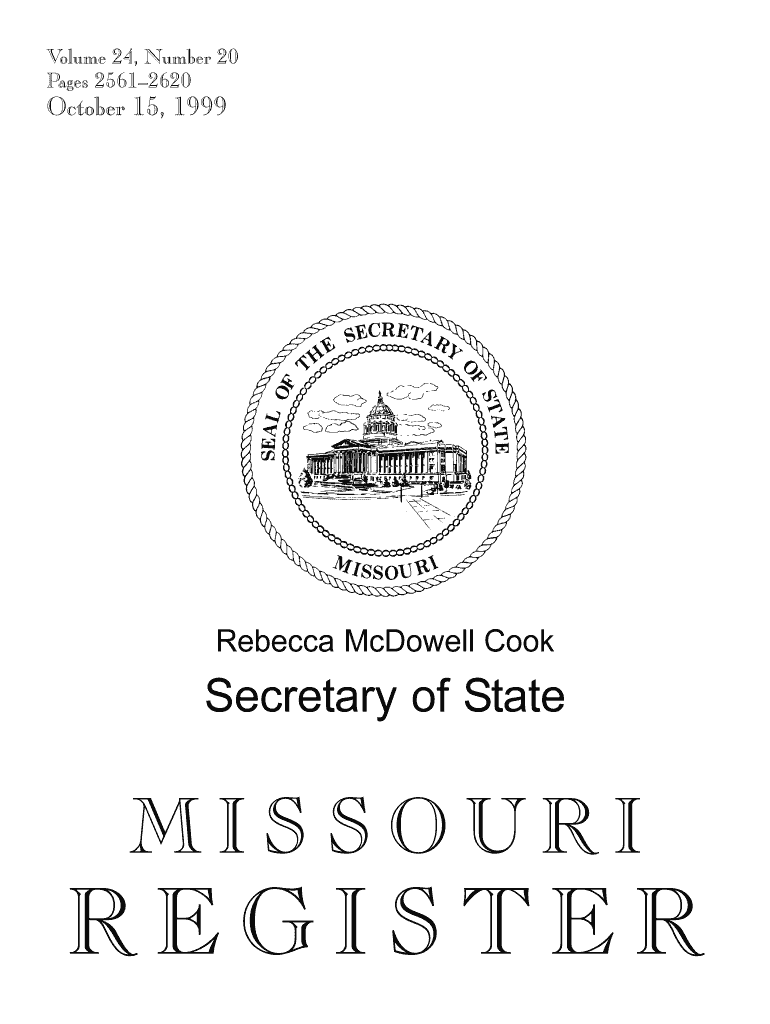 MISSOURI Secretary of State Sos Mo  Form