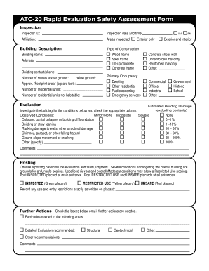 Rapid Evaluation Safety Assessment Form