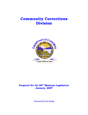 Community Corrections Leg Mt  Form