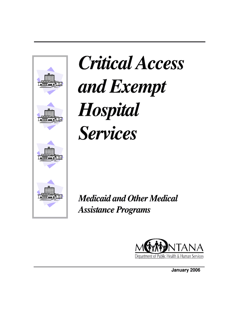 Critical Access and Exempt Hospital Services Montana Medicaid Medicaidprovider Hhs Mt  Form
