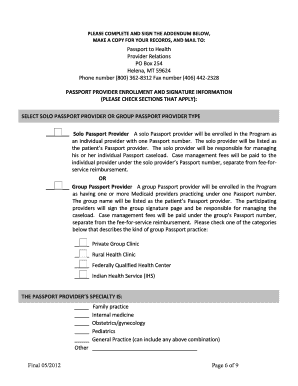 Primary Care Provider Agreement and Signature Medicaidprovider Hhs Mt  Form