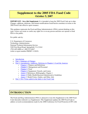 Supplement to the FDA Food Code Department of Public Dphhs Mt  Form