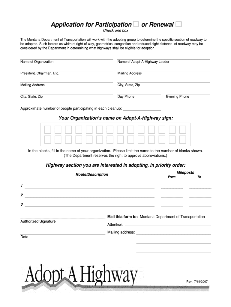Application for Participation or Renewal Mdt Mt  Form