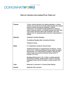 HO#10ExplicitInstructionLessonPlanTemplate HO#10ExplicitInstructionLessonPlanTemplate  Form