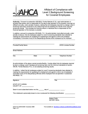 Ahca Attestation Form