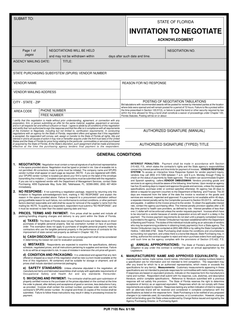 PUR 7105 PUR 7105  Form
