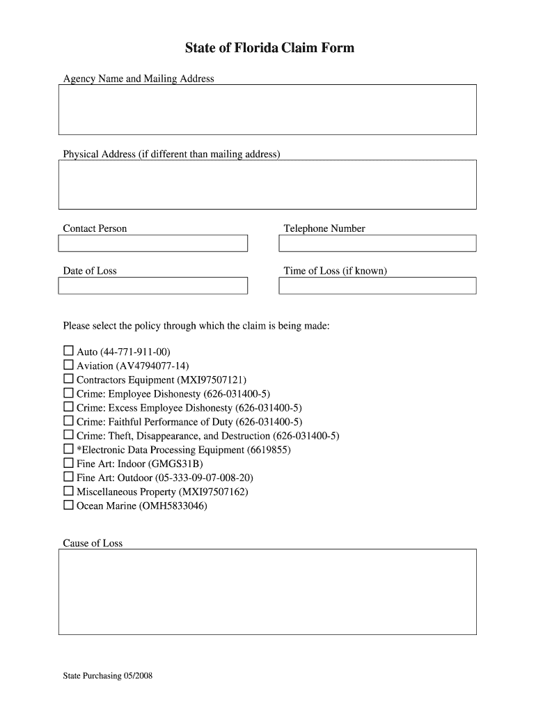 HOW CLAIMS ARE REPORTED DMS&#039; Insurance Policies Are Contracts between the State of Florida and Insurance Companies  Form