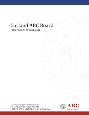 Garland ABC Board Title Page  Form