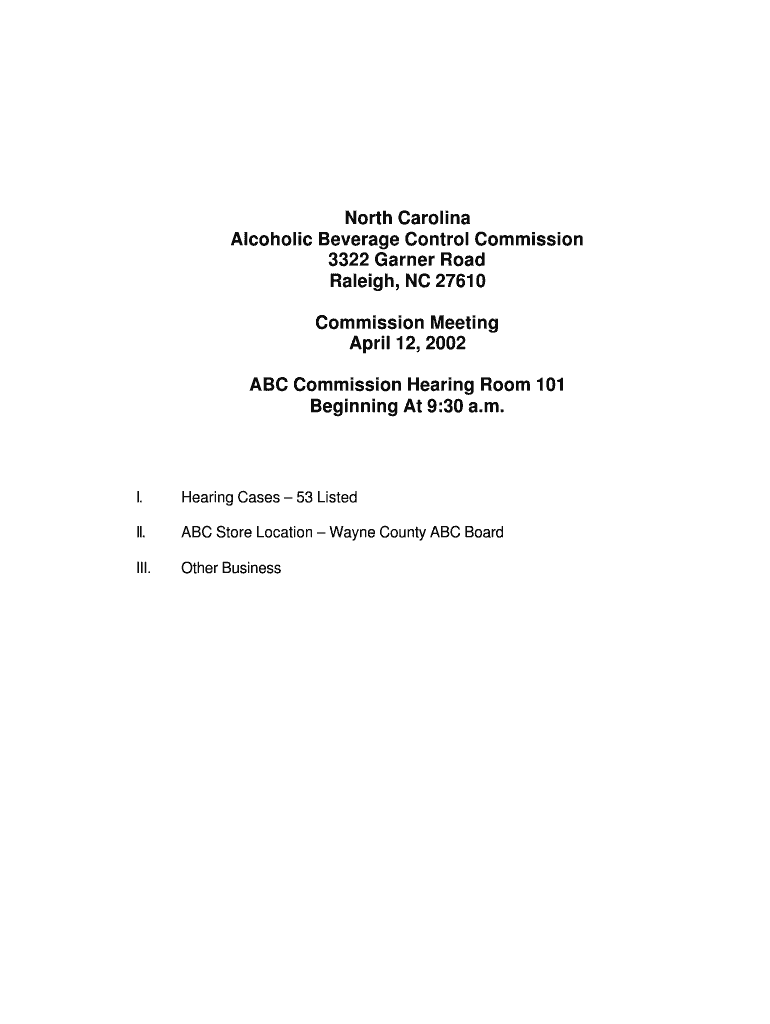 04 12 02 Agenda PDF Reports Abc Nc  Form