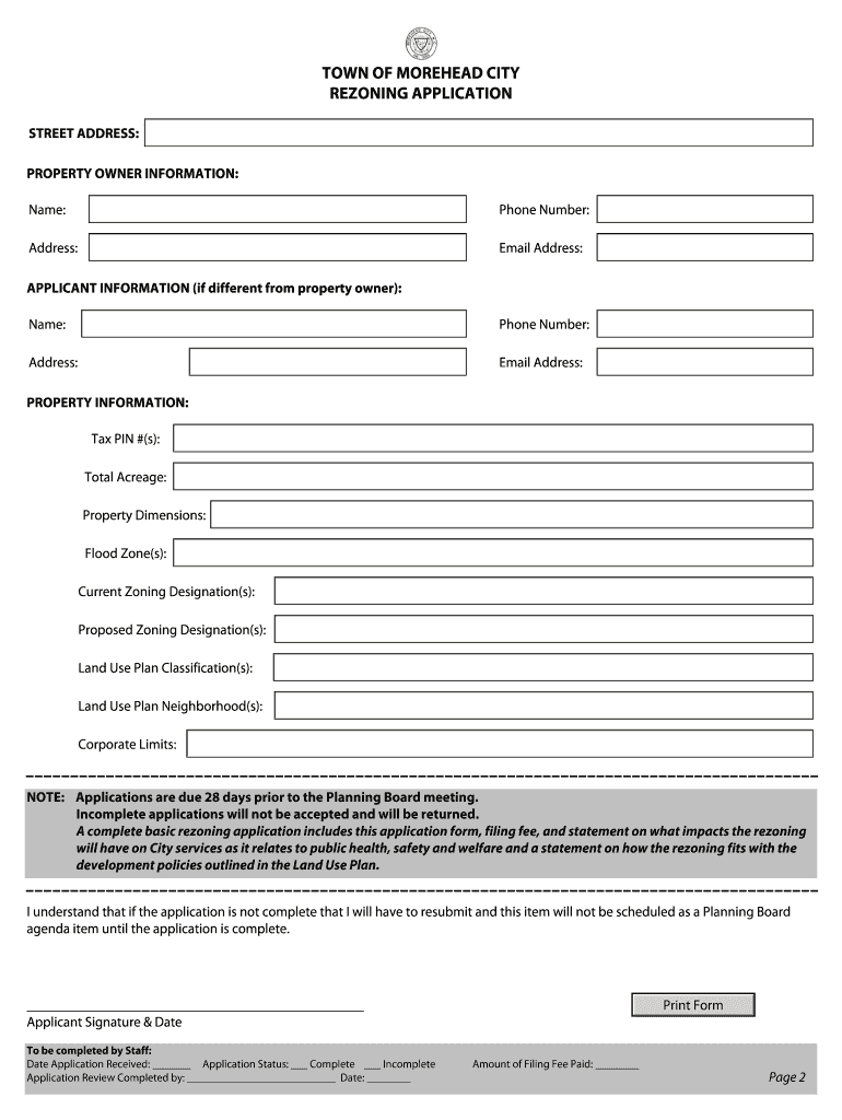 Process for Zoning Ordinance Text and Map Amendment  Form