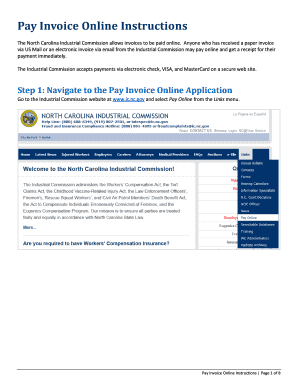 Pay Invoice Online Instructions  Form