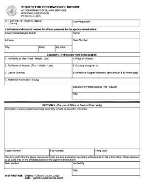 REQUEST for VERIFICATION of MARRIAGE Nd  Form