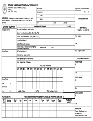 REQUEST for REIMBURSEMENTNON STATE EMPLOYEE Nd  Form