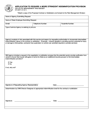 SFN58571 STRINGENT INDEMNIFICATION DOCX  Form