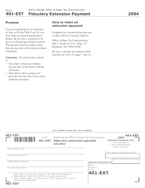 Form 401 EXT Fiduciary Extension Payment Nd