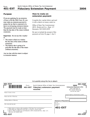 Form 401 EXT Fiduciary Extension Payment Fillable