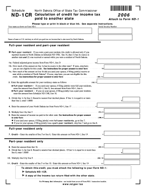 ND 1 CR Fillable ND 1 CR Fillable  Form