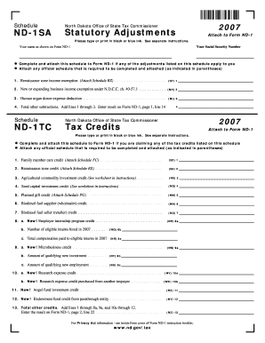 ND 1 SA &amp; TC Vendor Version State of North Dakota  Form