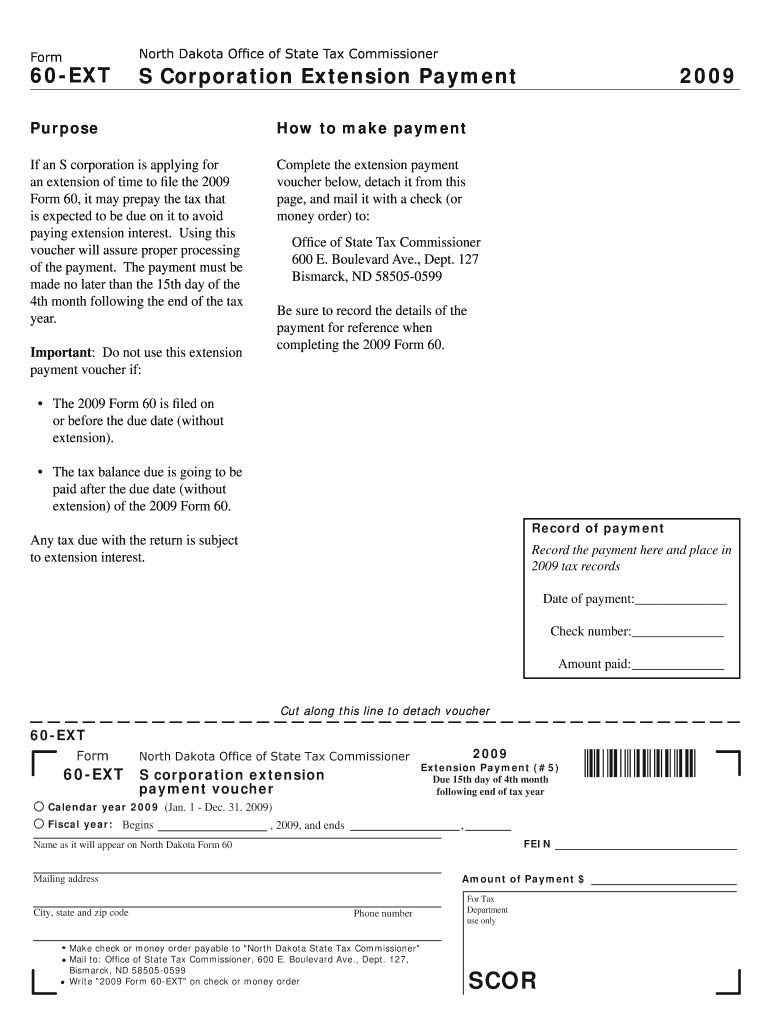 127 Bismarck, ND 58505 0599 Be Sure to Record the Details of the Payment for Reference When Completing the Form 60 Nd