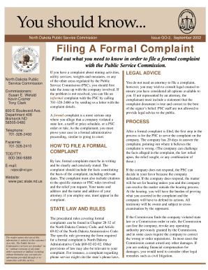 Filing a Formal Complaint