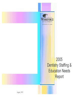 Dentistry Staffing &amp; Education Needs Report, Nebraska Nlc Nebraska  Form