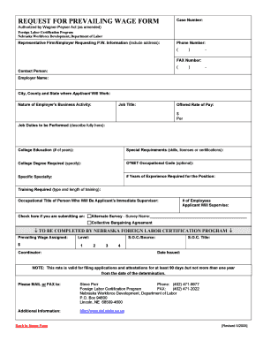 Nebraska Department of Labor  Form