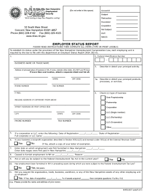 Nhes Employer Status Report Form