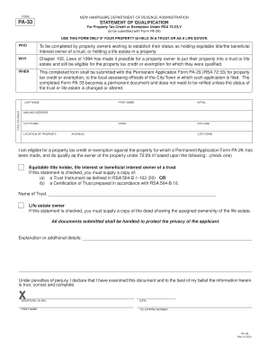 PA 33 NH Department of Revenue Administration Revenue Nh  Form
