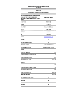 Bid Invoice  Form