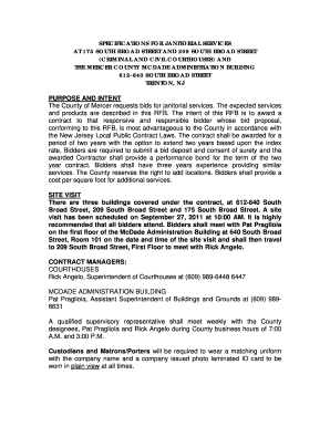 Janitorial Bid Proposal Template  Form