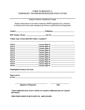 Temporary Plates Online Nj  Form