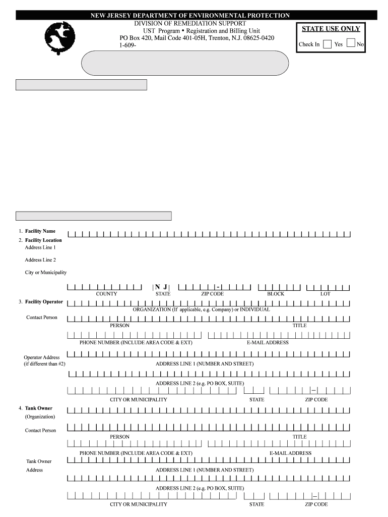  Njdep Ust Facility Certification Questionnaire  Form 2006