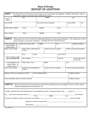 Nevada Adoption Forms