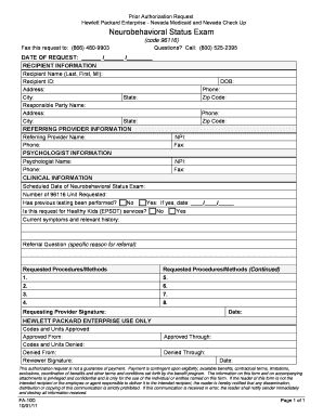 Cognistat PDF  Form