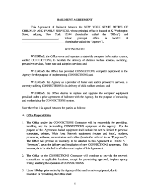 Bailment Agreement Sample  Form