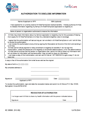 KC 3806K PDF Illinois All Kids  Form