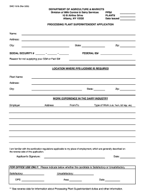 DMC 1618 PPS Application New York State Department of Agriculture Ny  Form