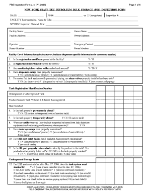 Nys Inspection Checklist  Form