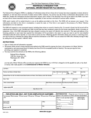  National Driver Register Search 2013-2024