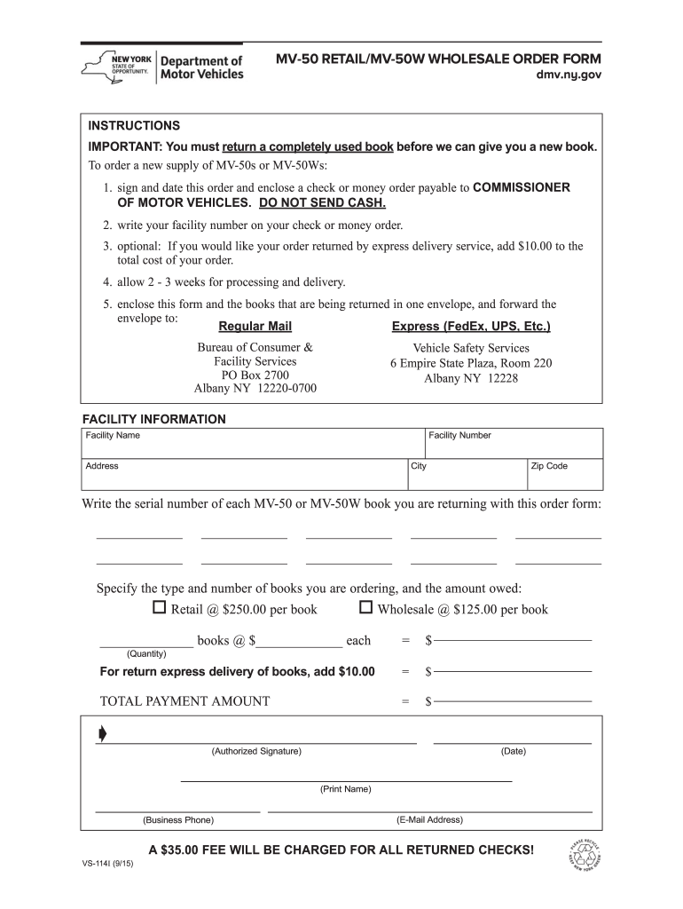 Mv 50 Bill of Sale Form